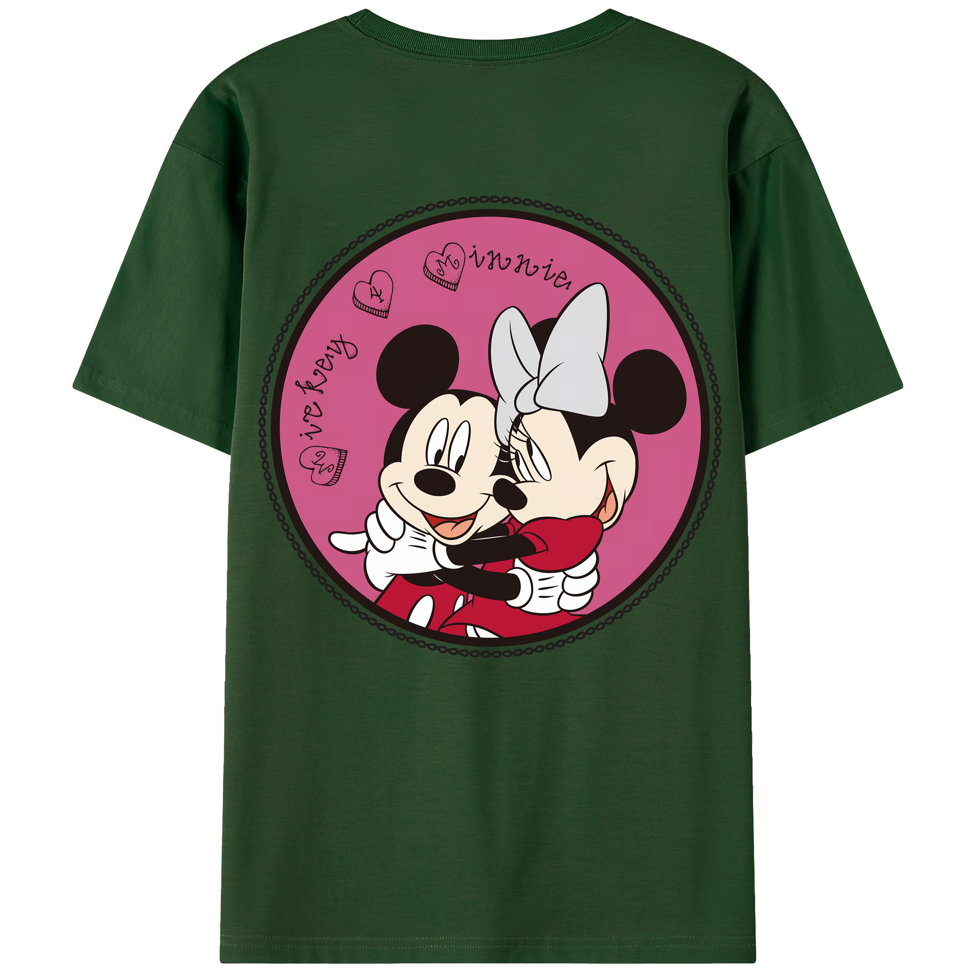 （画像用） ミッキーマウス Mickey Mouse 綿100％半袖Tシャツ（背面プリント）